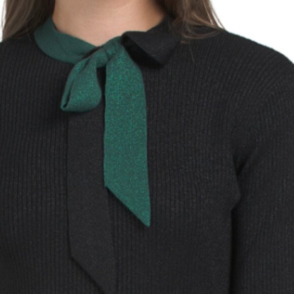 NANCY YANG Tie Neck Midi Dress - Picture 3 of 3